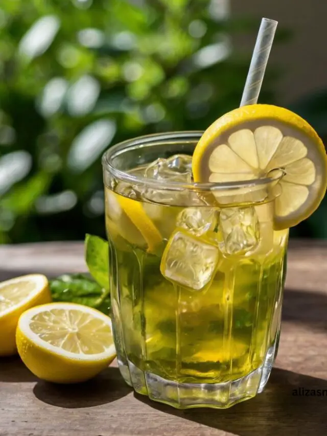 how to make iced green tea with lemon