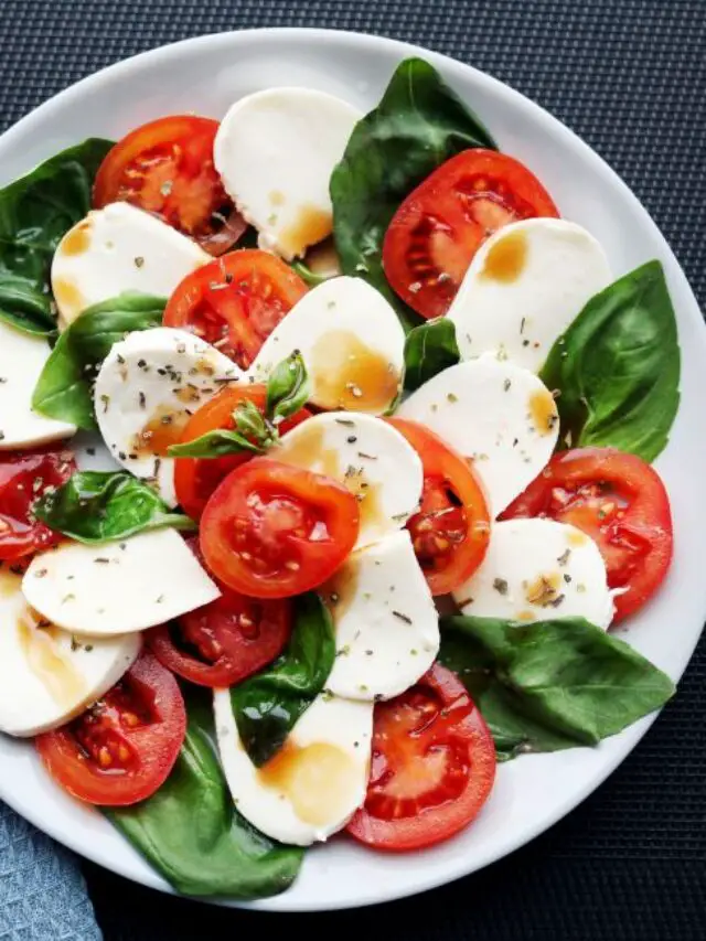 Tomato Mozzarella Salad Without Balsamic