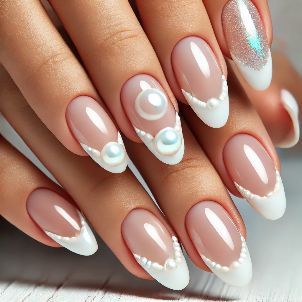 Pearl French nail 