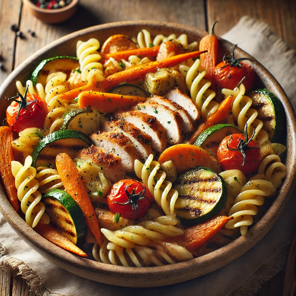 Roasted vegetables, such as carrots, bell peppers, or zucchini, bring warm, earthy flavors