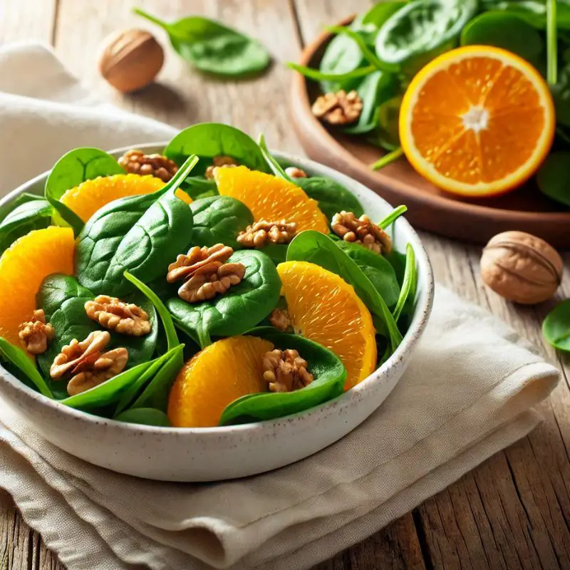 Spinach Salad With Oranges And Walnuts