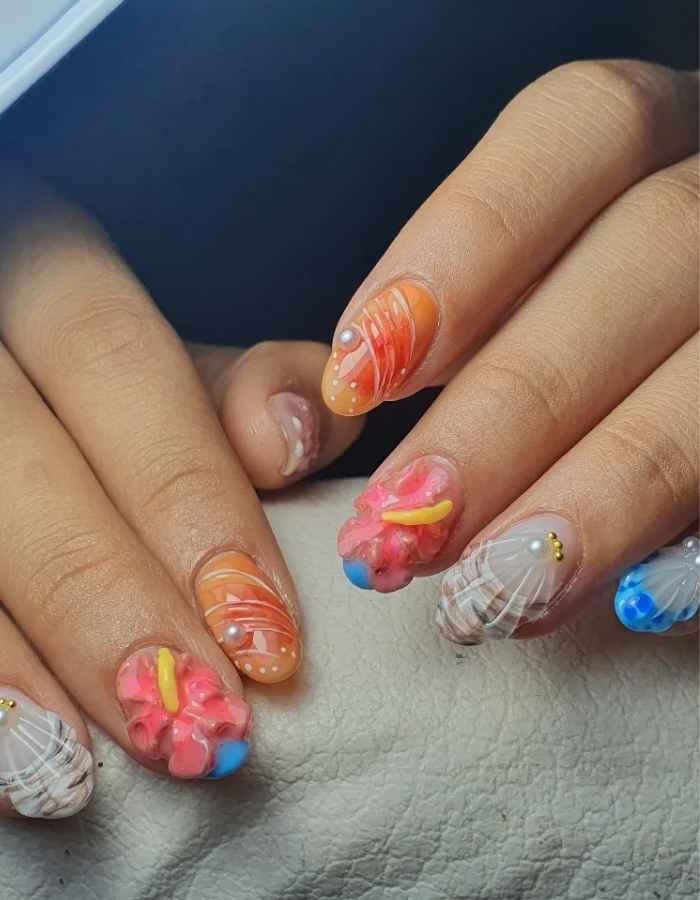 Floral Summer Nails