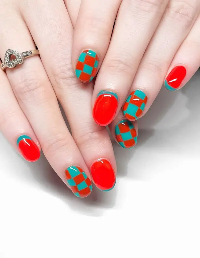 Orange Nails