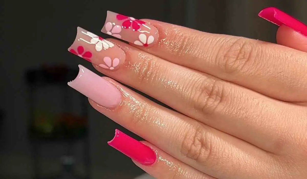 Pink Spring Nails