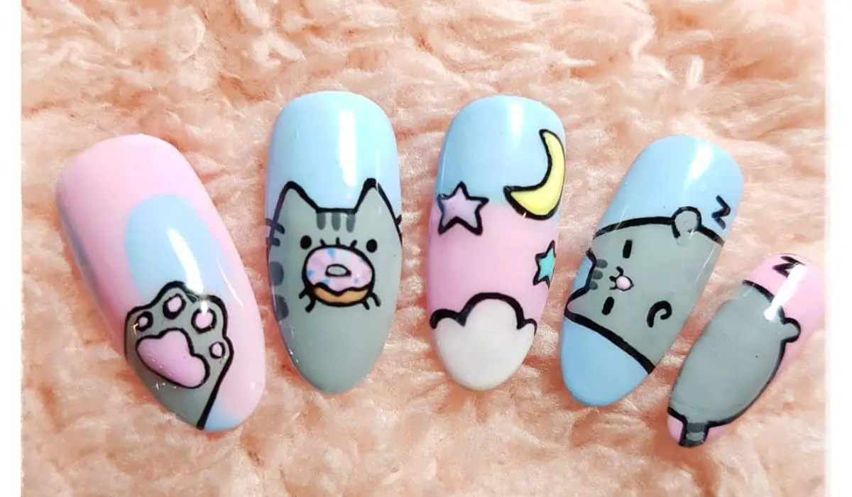 Pusheen Nails