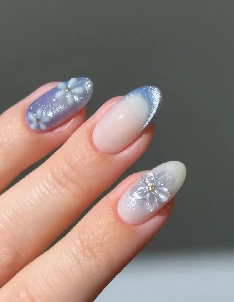 Sparkly 3D flower