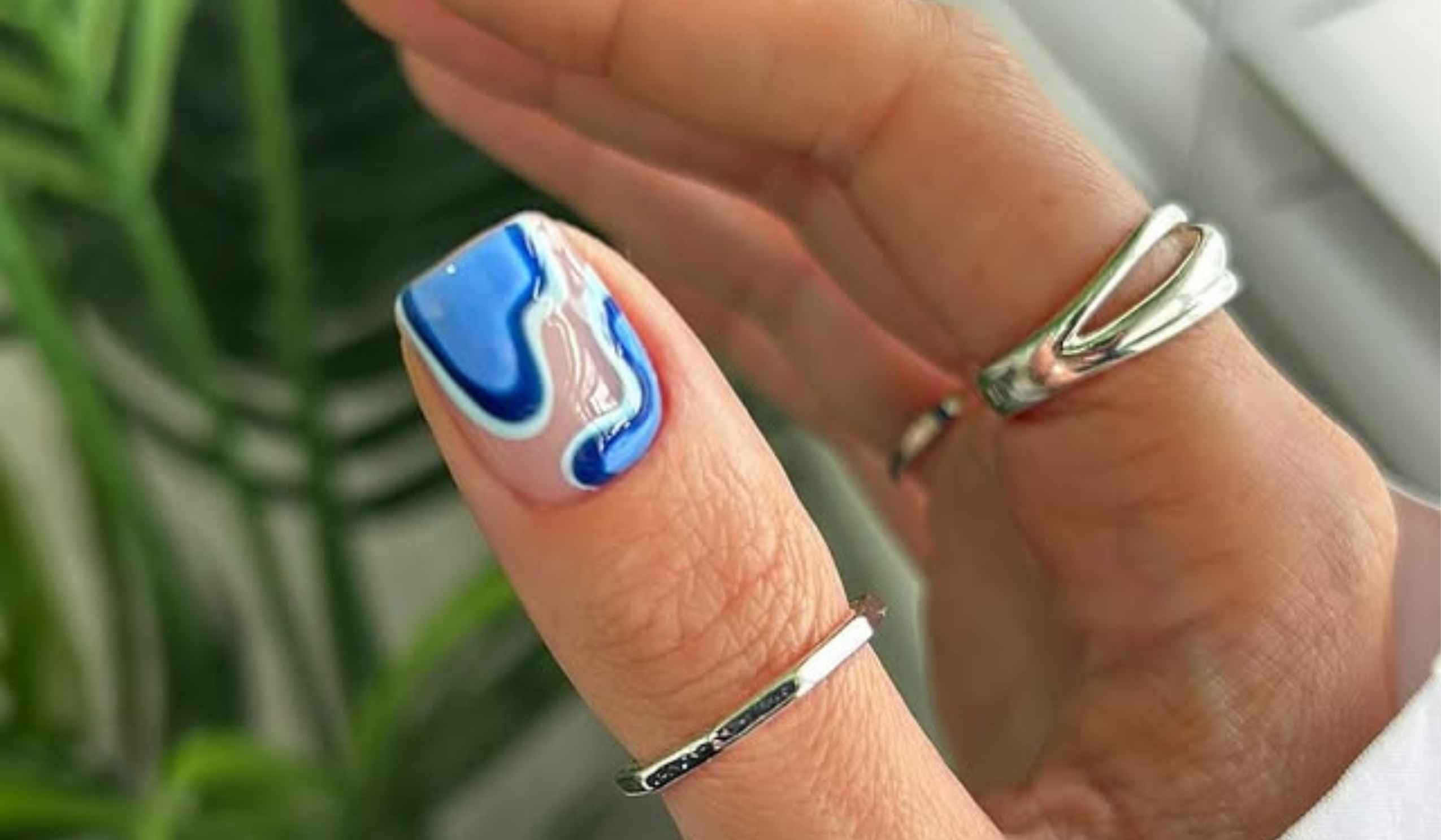 Spring Nails Blue