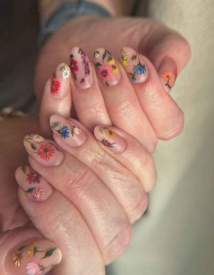 Textured Bright Florals
