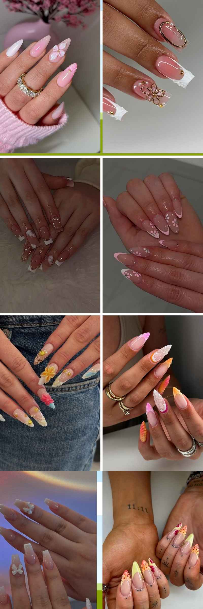 Colourful Acrylic Nails