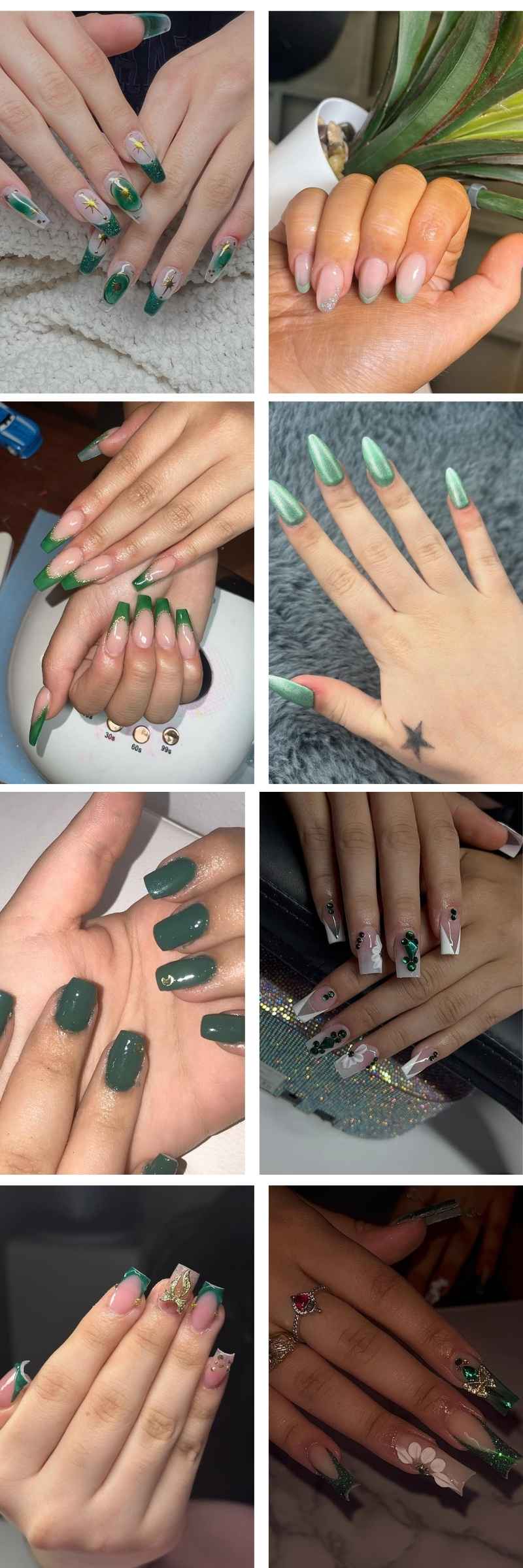 Green Prom Nails