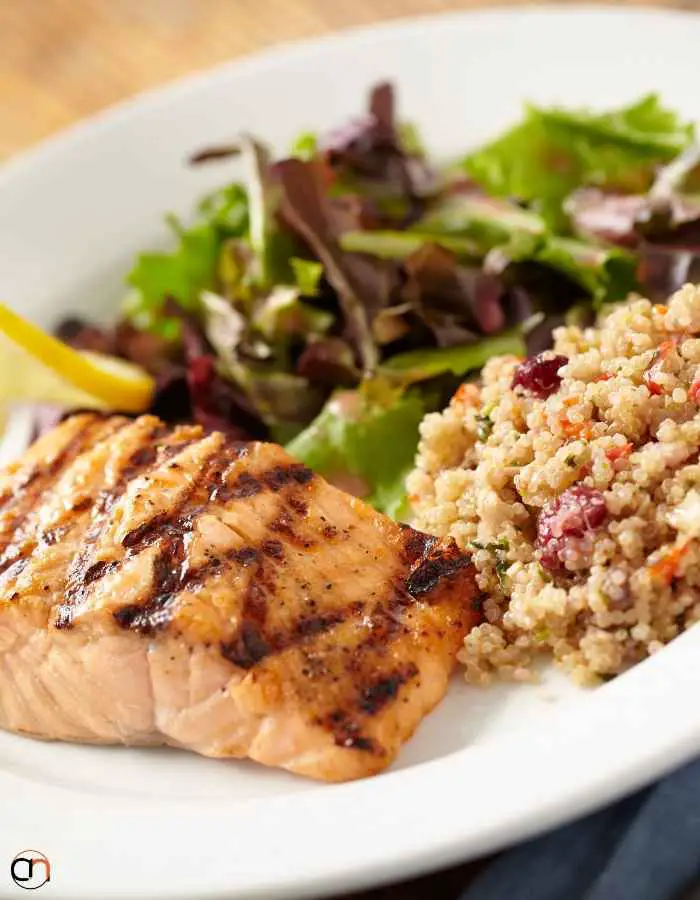 Grilled Lemon Herb Salmon with Quinoa Salad