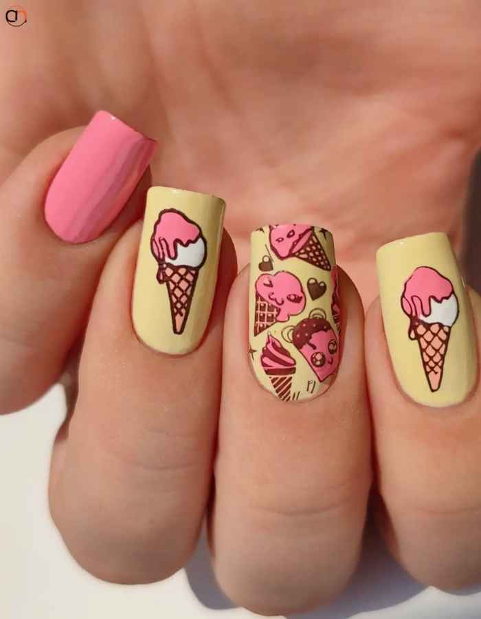 Ice Cream Manicure nails