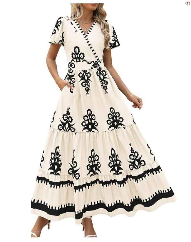 PRETTYGARDEN Womens 2025 Summer Casual V Neck