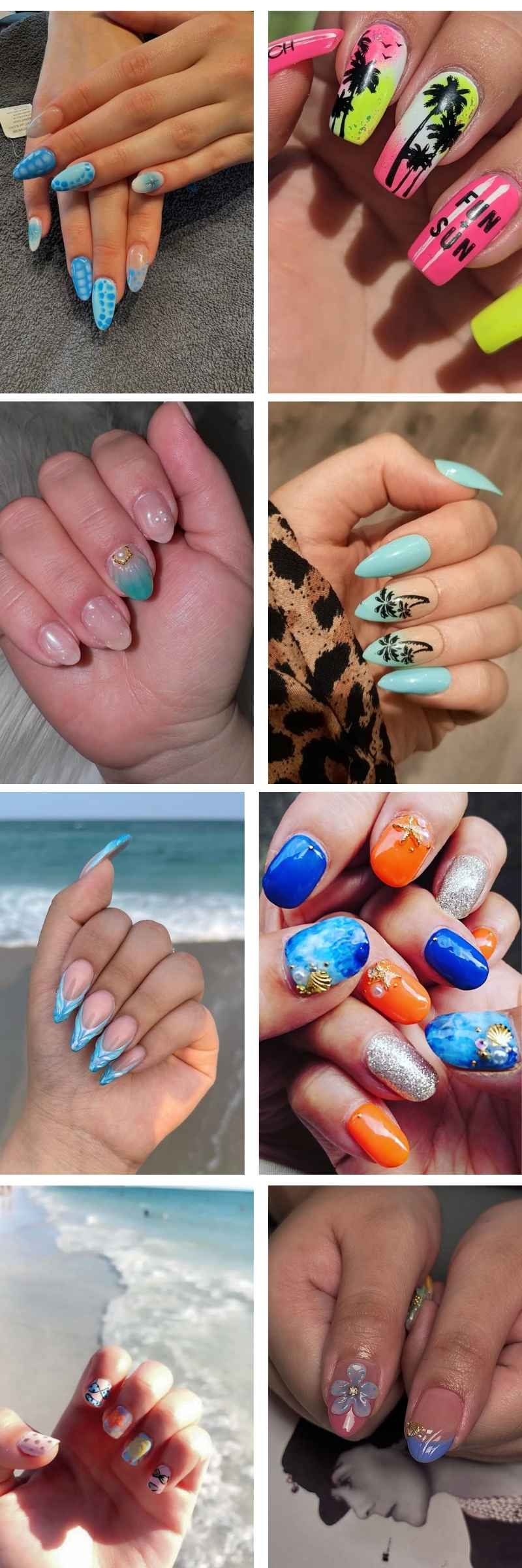 Summer beach nails