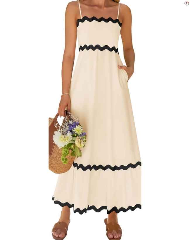 ZESICA Women's 2025 Summer Spaghetti Straps Sleeveless