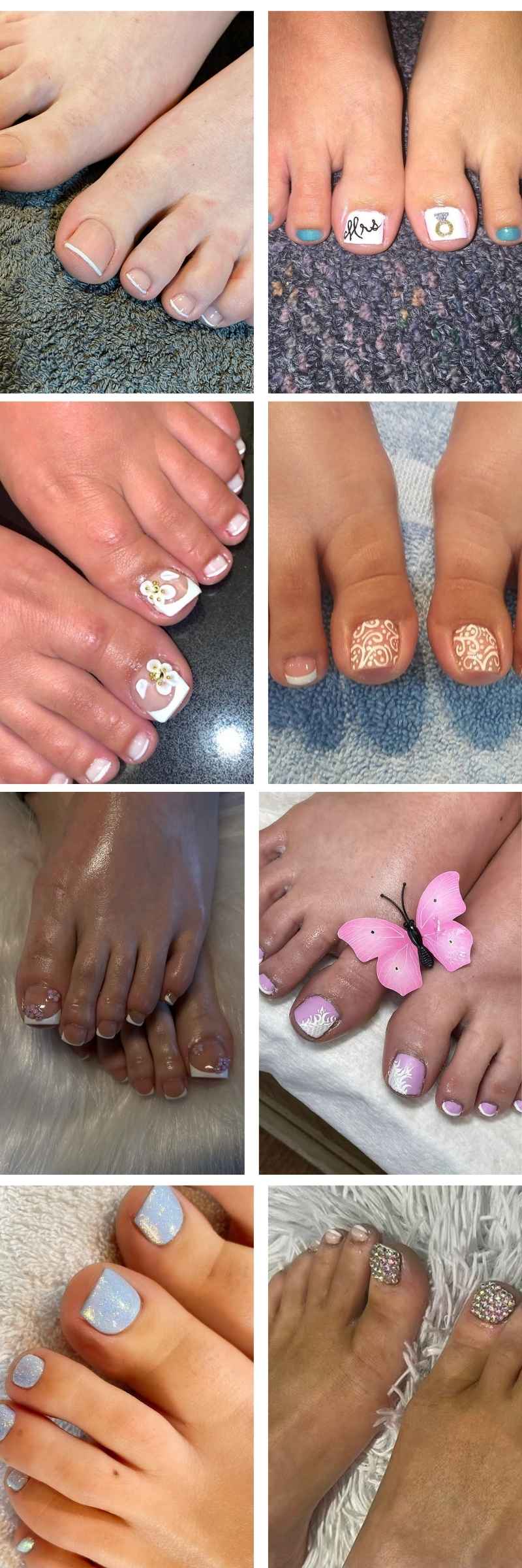 wedding toe nails
