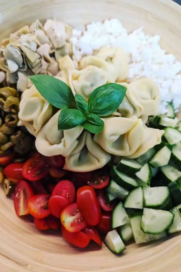Mediterranean Veggie Tortellini Salad