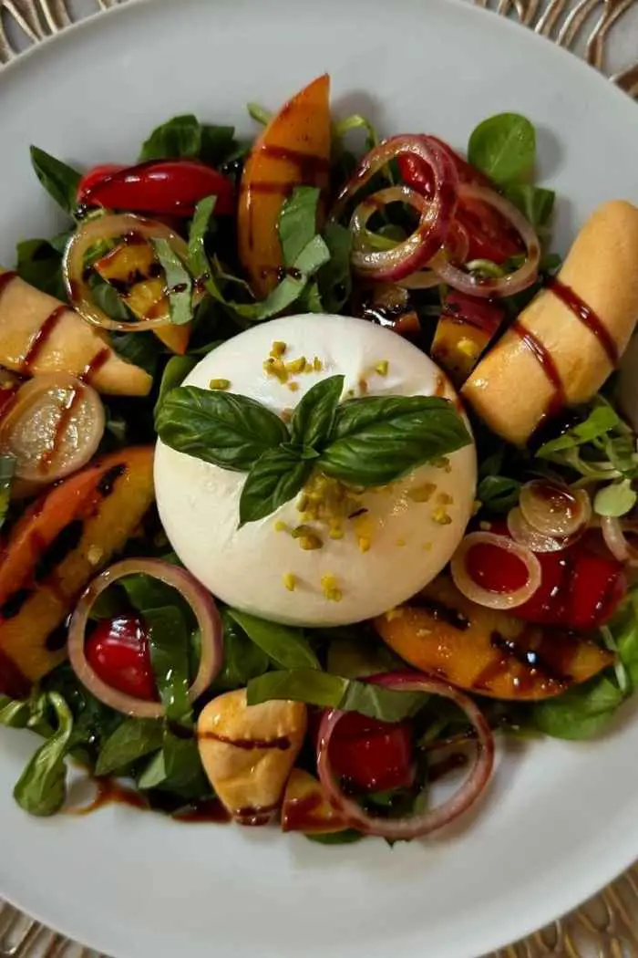 Peach Burrata Salad