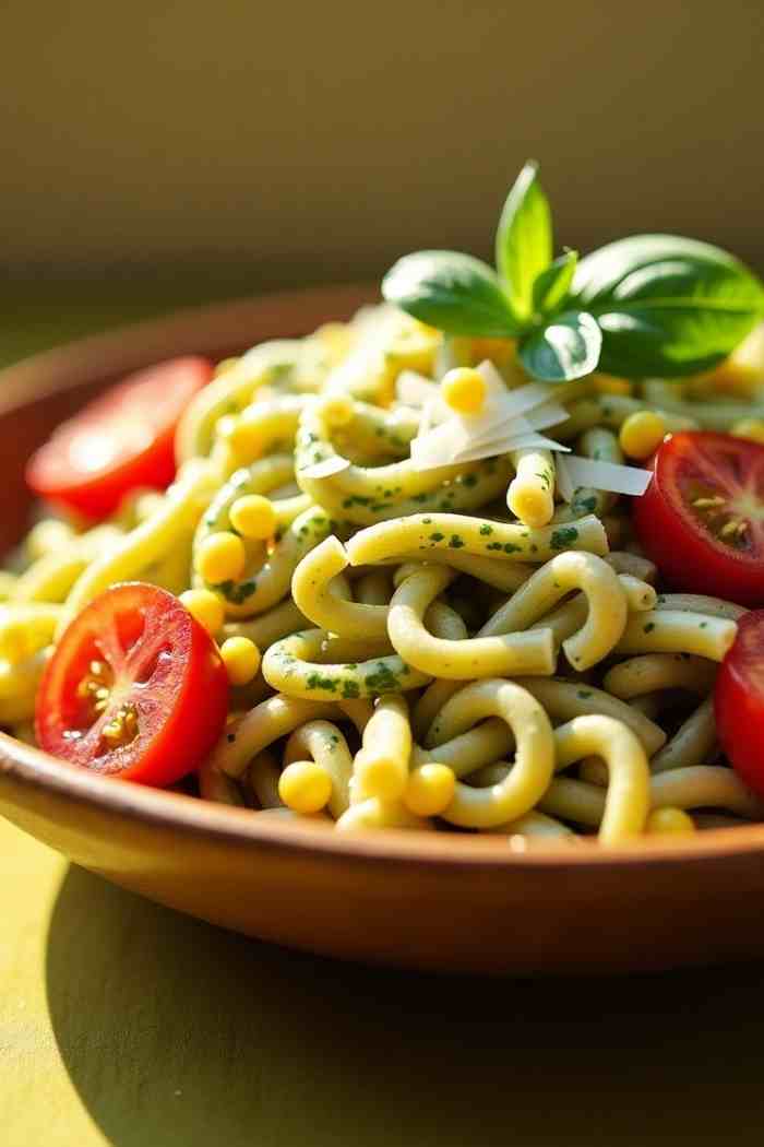 Pesto Corn Pasta Salad