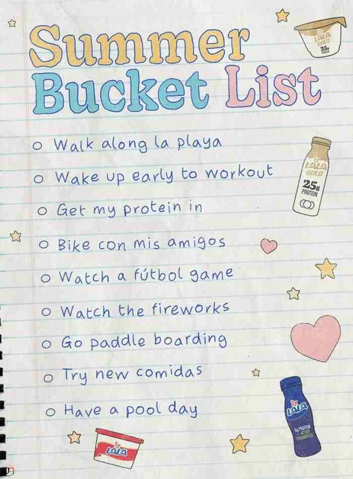 Summer Bucket list