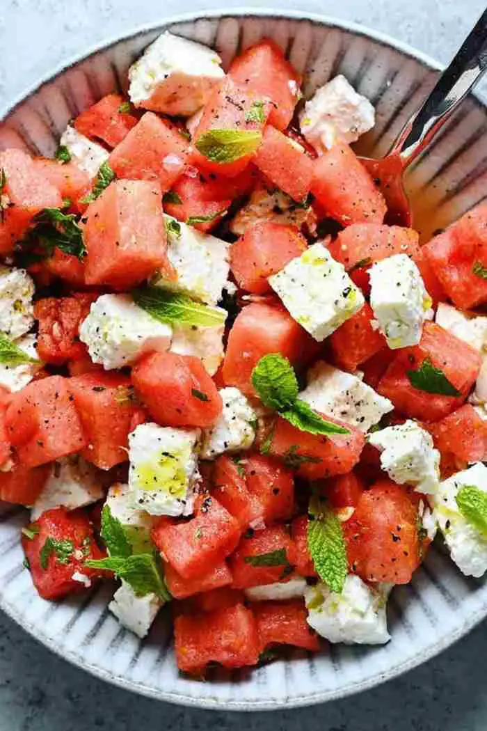 Zesty Watermelon Feta Mint Salad